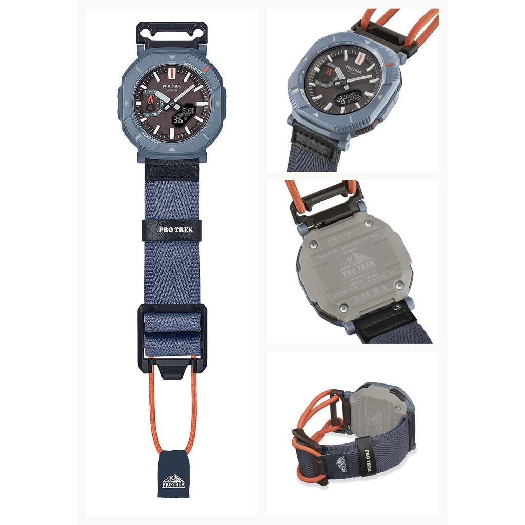 [Casio] Pro Trek Watch [Domestic Genuine Product] Hiker Line Bluetooth-enabled Tough Solar Biomass Plastic Bungee Cord Band PRJ-B001B-2JF Men's Dusty