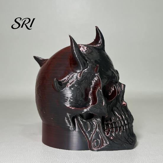 Horned Demon Skull Tow Cover Trailer Dust Heavy-Duty 3D Dust-proof Printed One-Piece Molded Bar Cap Matte Texture Accessory Weatherproof Hitch