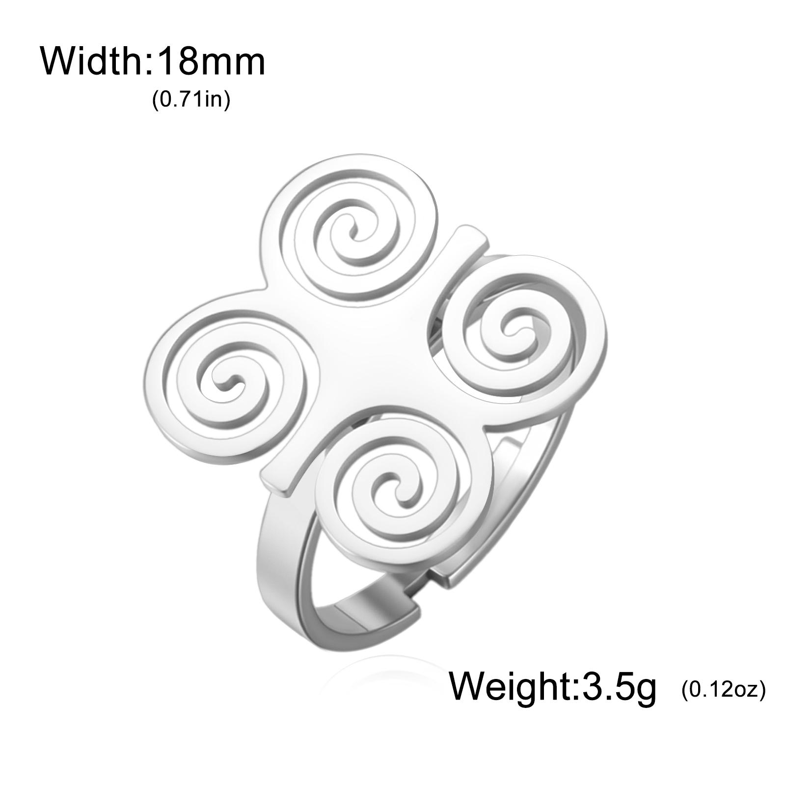 African Ancient Cultural Symbol Adinkra Sankofa Symbol Rings for Women Men Stainless Steel West African Wisdom Jewelry Gifts