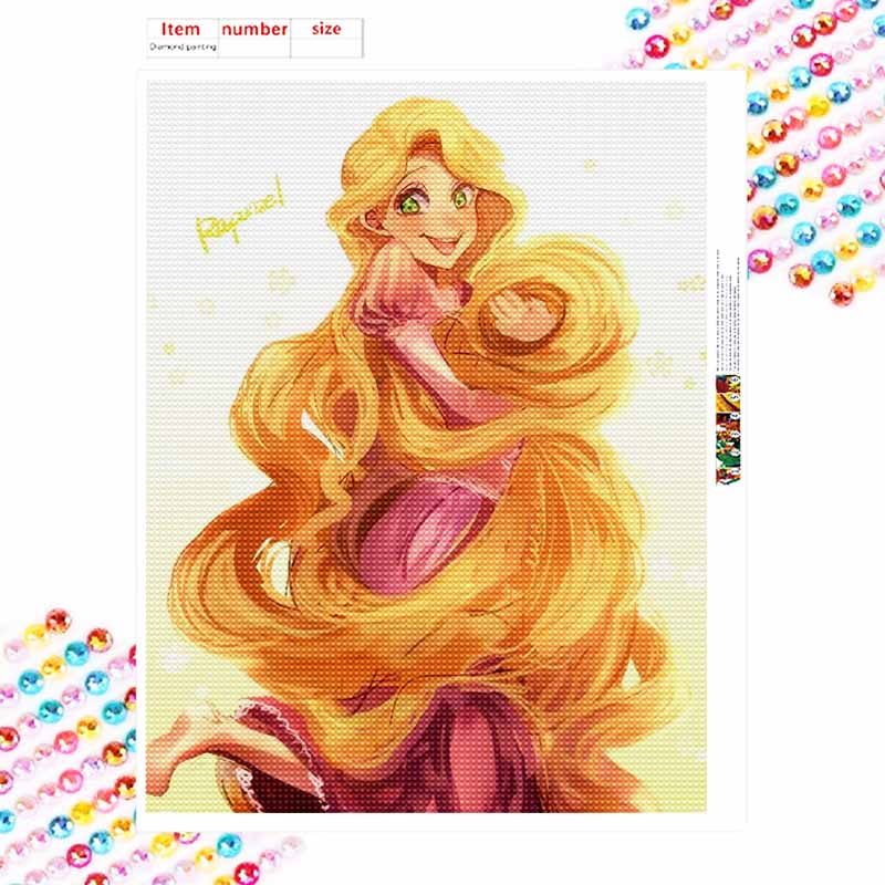 Disney Diamond Painting Kit Rapunzel Diamond Painting 5D Diamond Art Home Decor Creative Handmade Gift