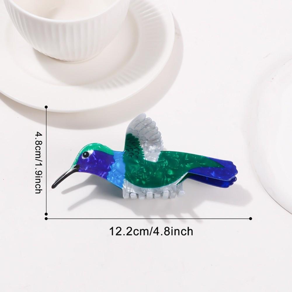 Sweet Korean Style Hummingbird Animal Hair Clip Colorful Design Barrettes Travel Accessory 5