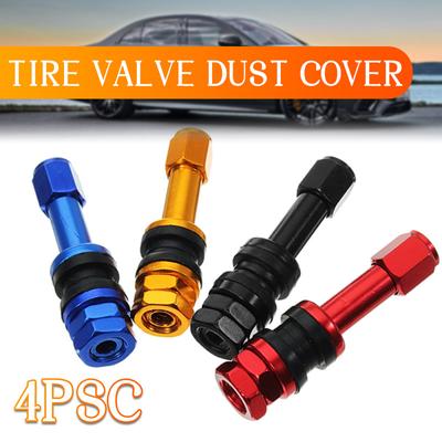 4pcs TR48E Car Tire Aluminum Alloy Modified Valve Cap Bolt-in Auto Car Tubeless Wheel Tire Valve Stems Dust Caps