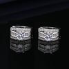 Wind Geometrie Mode Luxus 5A Zirkon Imitation Moissanit Ohrringe Einfache Ohrringe Ohrschmuck Damen