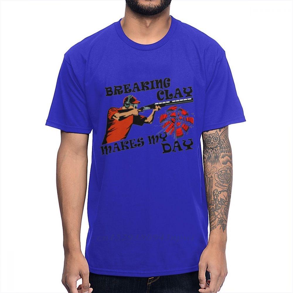 Man Leisure Clay  Trap Shooting For Skeet Shooting Fans T Shirt Round Neck Comfortable Cotton Anime Homme Tshirt