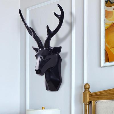 3 Head Decorative -Elegant Animal Sculpture Decor -Farmhouse -Geometry Deer Antlers Gallery