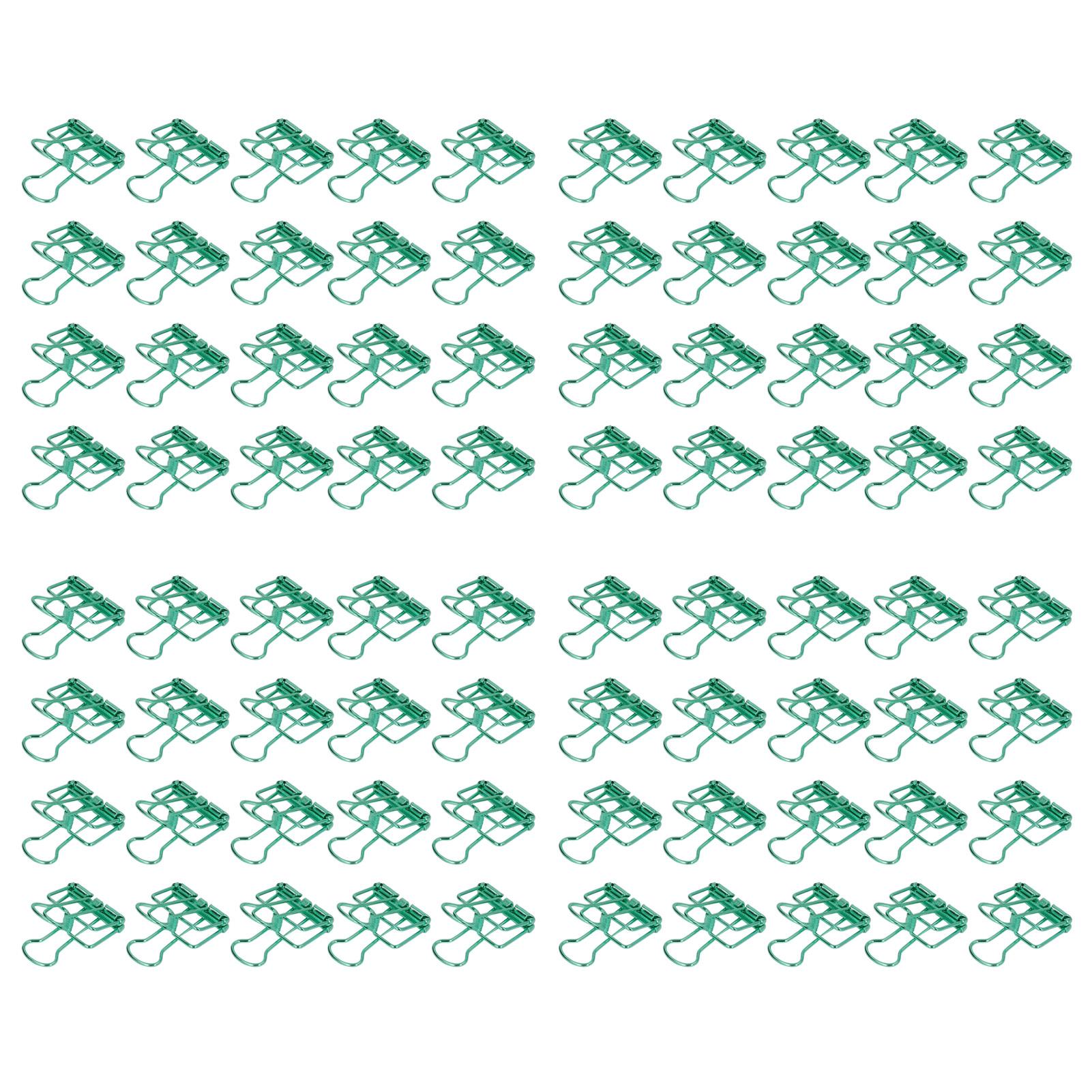 

19 мм 80 шт. зажимы для бумаг с сильной силой зажима металлические полые хвостовые зажимы маленькие зажимы для бумаг зелёный