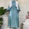 2022 Satin Long Muslim Robe Cardigan 