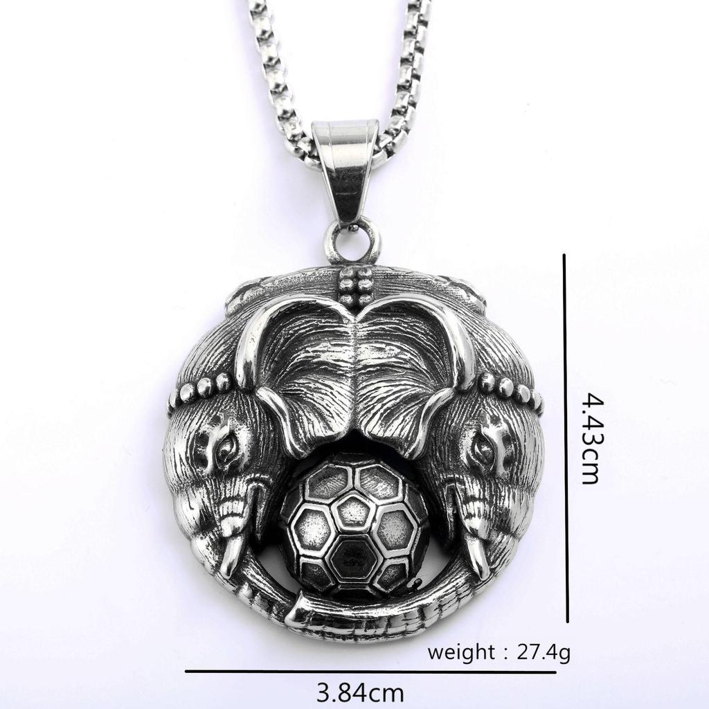 Unisex European Retro Elephant Pendant Necklace