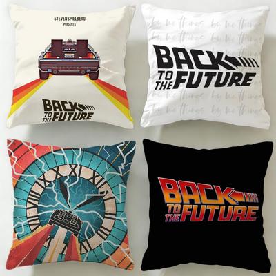 Classic Movie Back To The Future Cushion Cover Soft & Easy-Wash Pillow Case – Versatile for Couch, Bed, Travel and Office