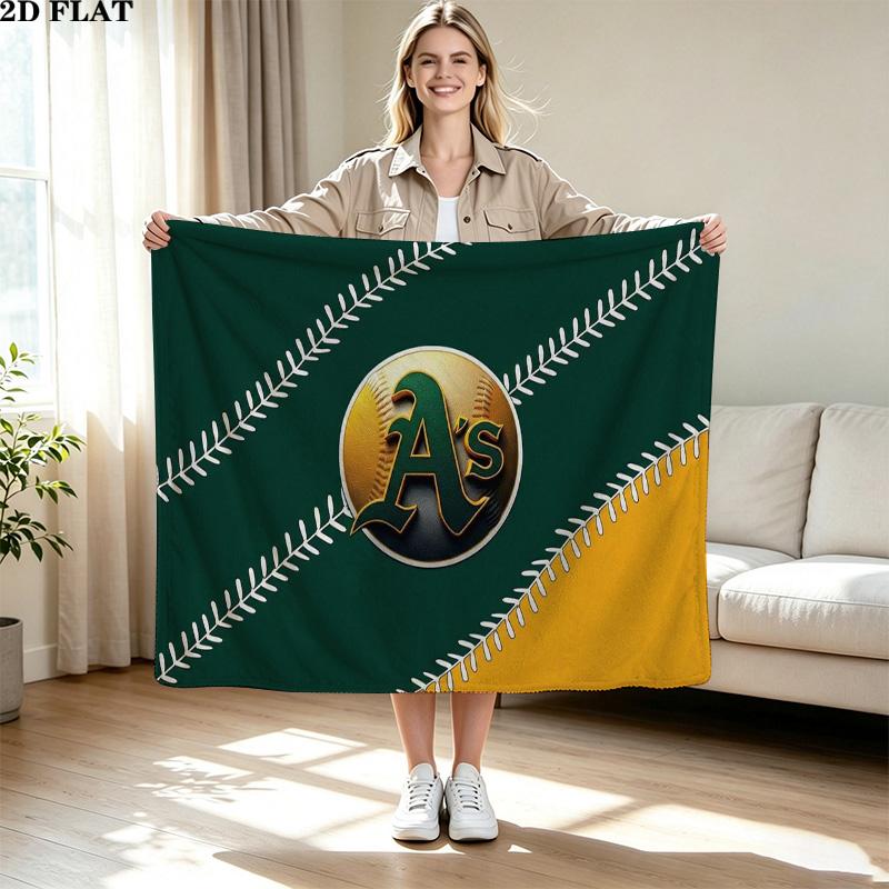 Oakland Athletics Druck Flanelldecke Hohe Qualität Warm Bequem Decke für Alle Jahreszeiten Perfekt für Geschenke Heimdekoration