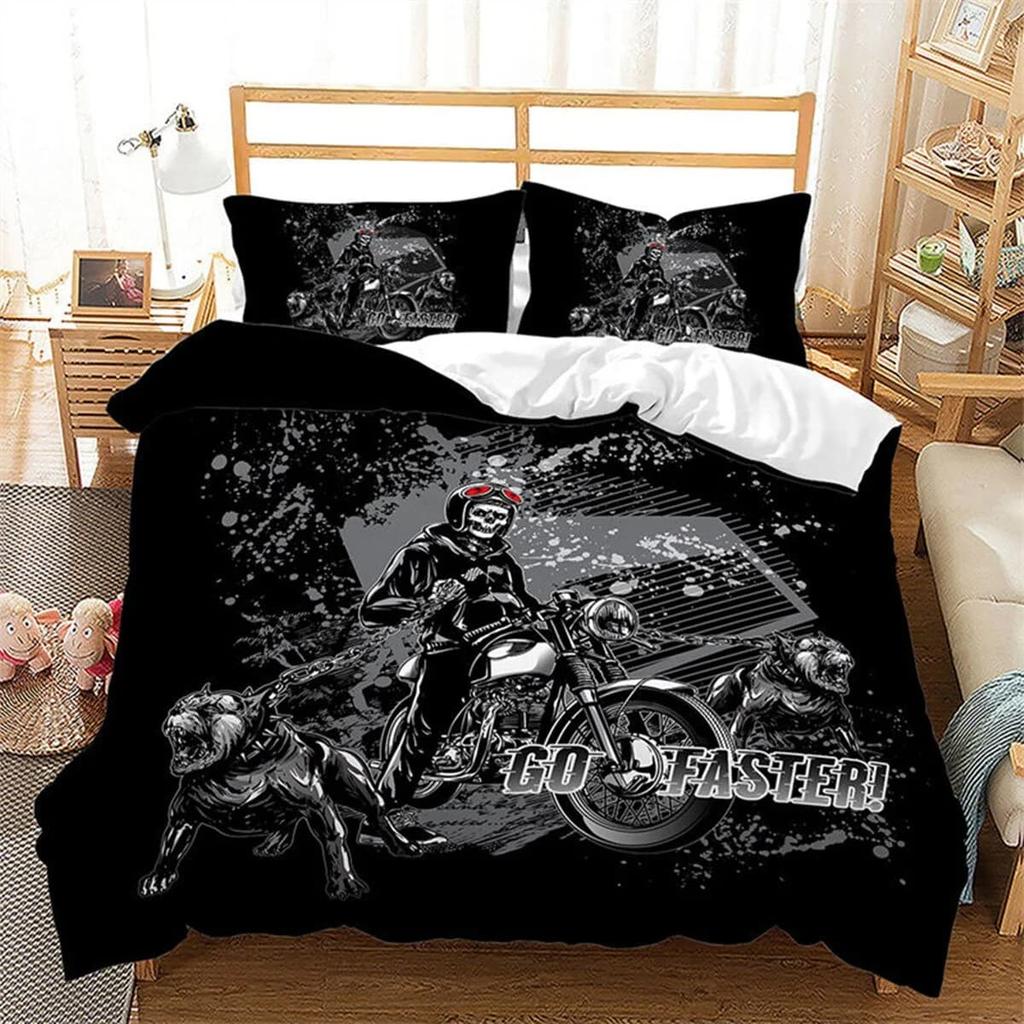 Comforter Gothic Skull Dark Skull Horror Theme King Size Suitable For Teenagers Women Men Bedroom Decoration Warm Breathable