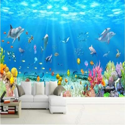 3d Underwater World Wallpaper Ocean Mural Children's Room Bedroom Decor Wallpaper