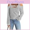 Euro Style Long Sleeve T Shirt For Women With French Cashmere And Padded Patchwork For Casual Streetwear