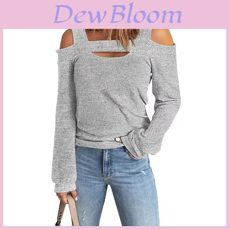 Euro Style Long Sleeve T Shirt For Women With French Cashmere And Padded Patchwork For Casual Streetwear