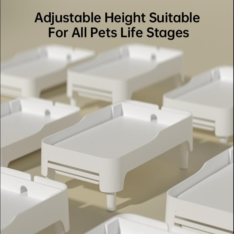 ROJECO Elevated Holder For Automatic Pet Feeders Adjustable Height Suitable For Pets Cat Dog Feeder Bowl Accessories