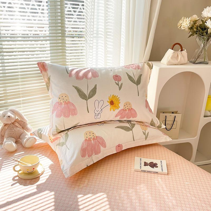 100%Cotton Pillowcases Pair Pack Cotton Pillowcases for Home Use 48x74cm Pillow Case Skin-friendly Comfortable 2pcs pillowcases