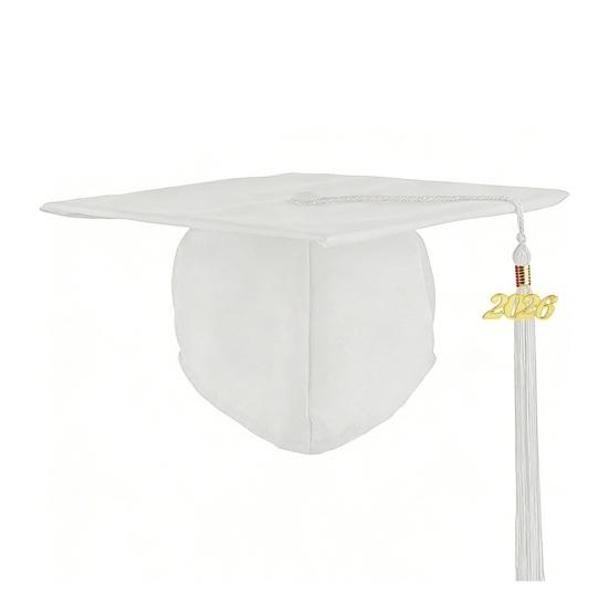 Studentmössa 2026 Examenshatt Slät Yta Fyrkantig Krona Design Examenshatt med Guldtofs Årsinredning