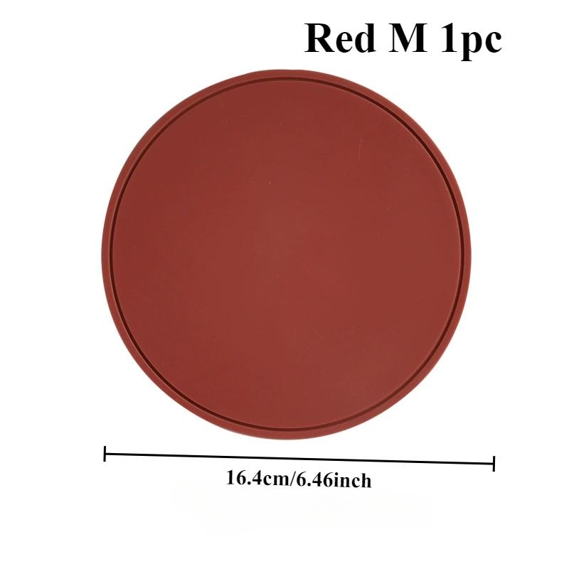 1/3PCS silicone pot mat heat insulation pad silicone high temperature resistant dining table anti-scalding pad round and simple