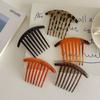 Black 7 Teeth Hair Combs Jewelry Charm Women Retro Simple Leopard Hairpin Hair Clips Barrettes Fashion Headwear Hair Accessories