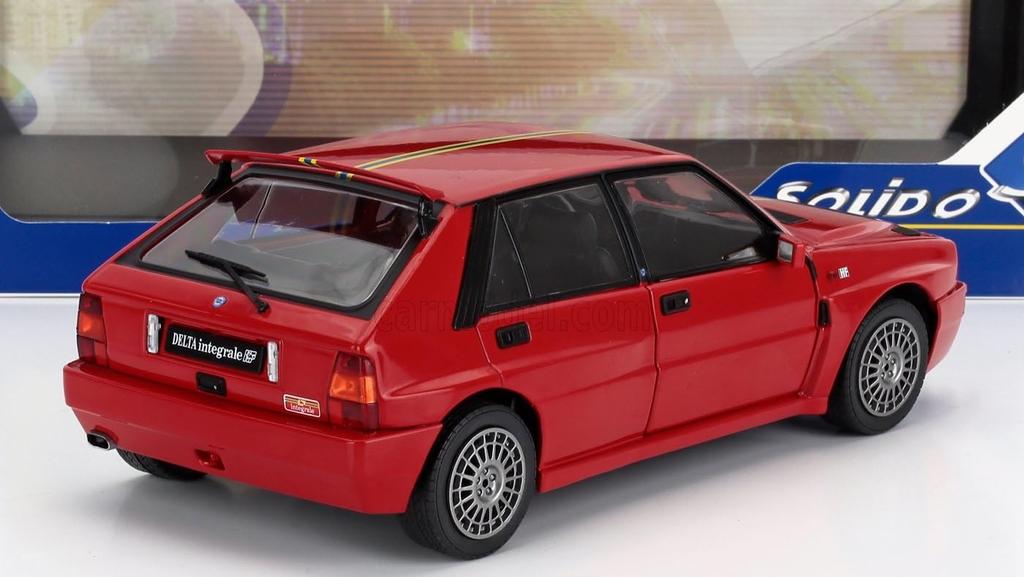 Solido Lancia Delta HF Integrale 1995 Scale Diecast Model Car (Red) 1/18