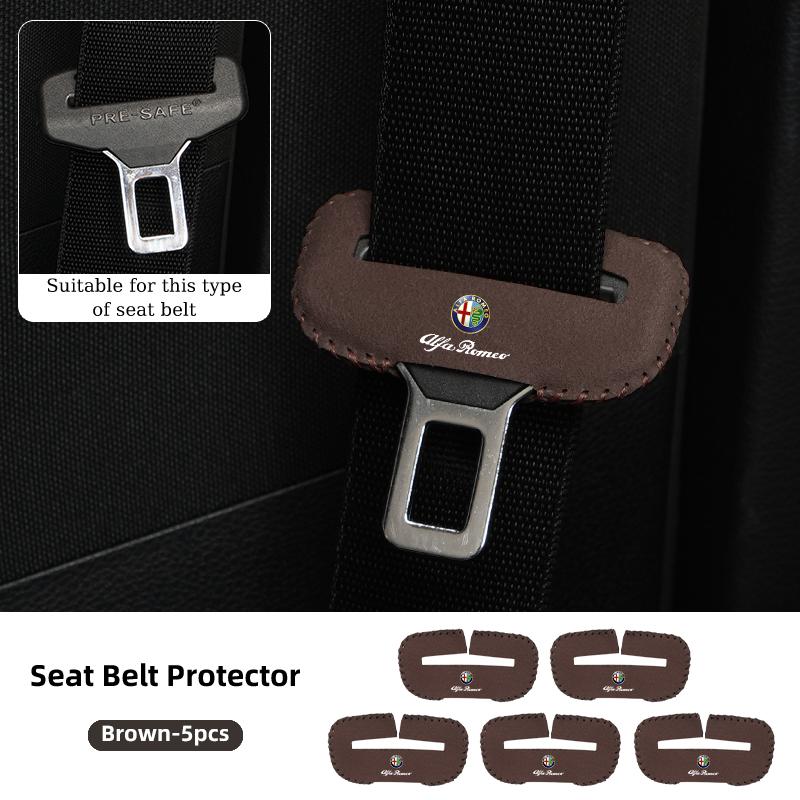 2026 Hot Sticker Car Seat Belt Clip Protector Seatbelt Buckle Plug Protective Cover For Alfa Romeo Giulietta GT 159 147 156 Mito