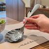 Shell Shape Stainless Steel Spoon With Long Handle Ladle Restaurant Dessert Spoon Ice Cream Scoops Kitchen Accessories Tool