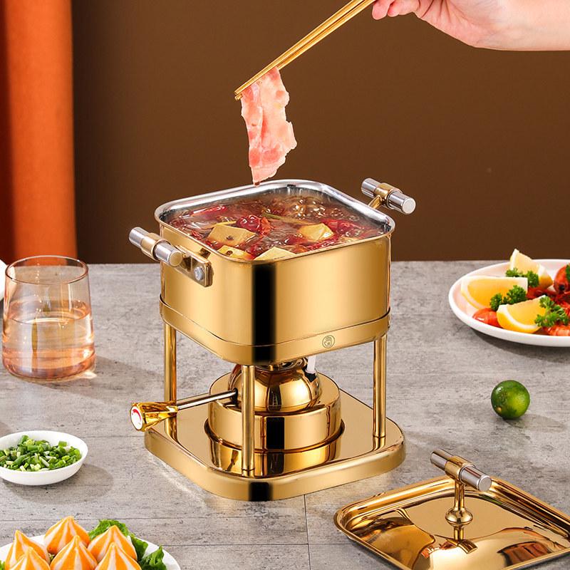 DM Jednolůžkový nerezový mini hot pot 304