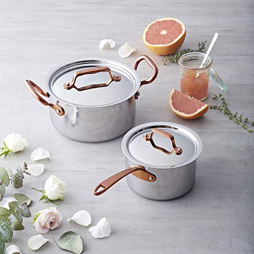 Vita Craft IH-Compatible Saucepan, 12cm, Rose Gold, Dear 3951