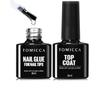 TOMICCA Set De Top Coat Et Colle Pour Ongles Pour Capsules d'Ongles, Colle Pour Faux Ongles 8 En 1, Semi-permanents 8 Ml