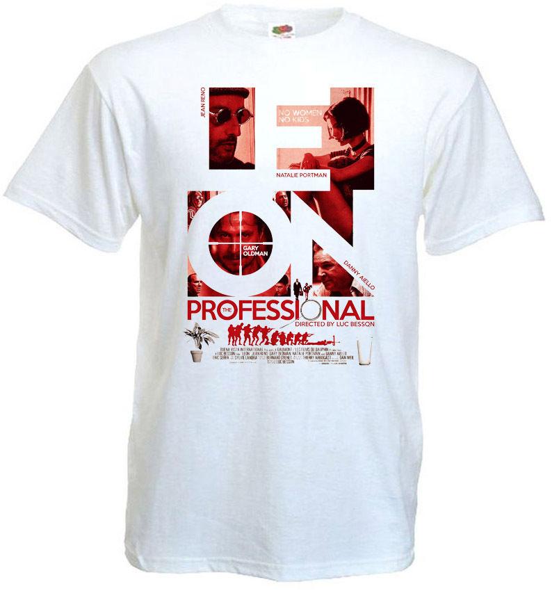 

26 Leon The Professional v4 T shirt white movie poster all sizes S-5XL Unisex T-Shirt M