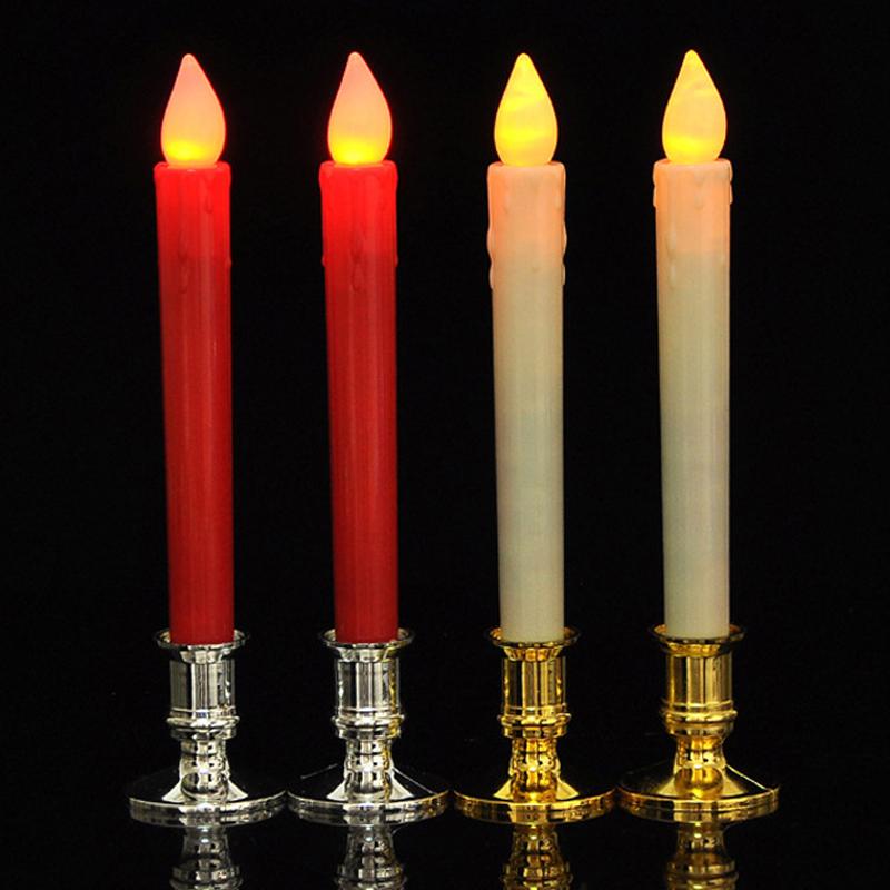 

Светодиодная длинная свеча, электронная свеча, коническая свеча, лампа, подсвечники, основание для свечи, украшение для ужина, свадьба, бездымный