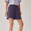 Skechers Trendy Series Solid Color Comfortable Athletic Shorts Women shorts Gothic-Purple L224W043-05HS