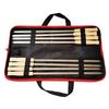 8PCS Barbecue Skewers Stainless Steel BBQ Roasting Sticks with Wood Handle for Camping Grill