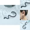 Bold Alloy Metal Snake Ear Wraps For Women Trendy Dark No Piercing Earrings