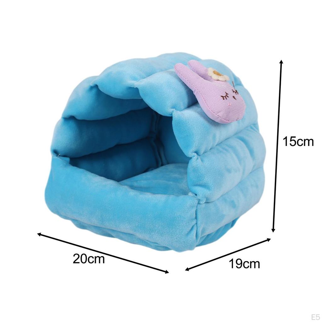 Hamster Bed Habitats Cute Winter Soft Guinea Pig House Small Pet for Hedgehog Pets