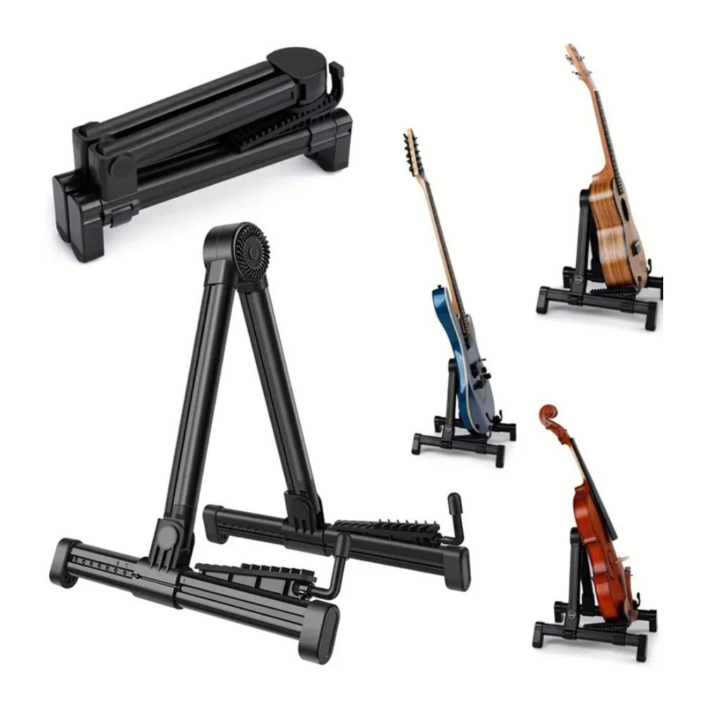 Guitar Stand Folding A Frame Floor Universal ABS for Acoustic Classical Electric Bass Guitars Banjo Ukulele Portable