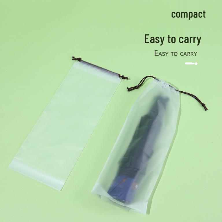 

Полупрозрачная водонепроницаемая сумка для хранения зонтов - уличная сумка на шнурке для мокрых зонтов 13*35 cm