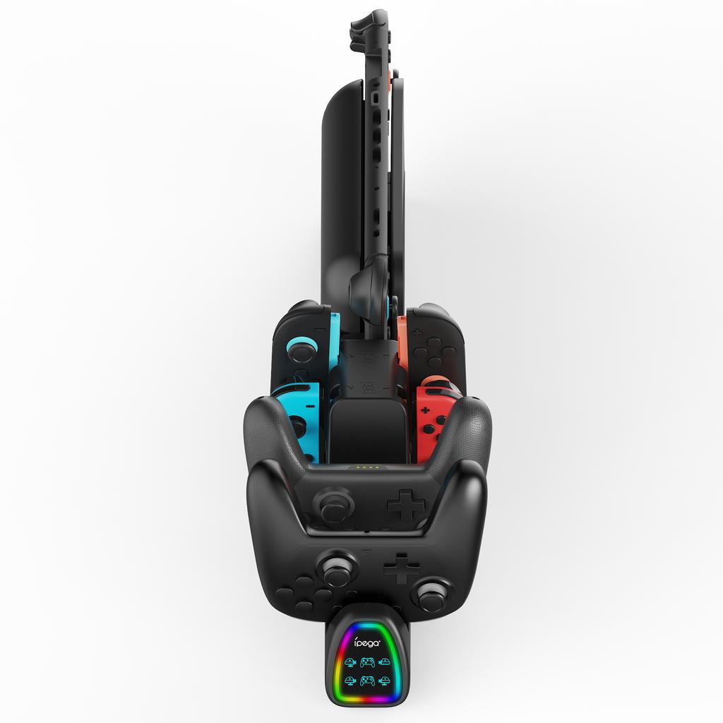 IPEGA PG-SW2187 10 in 1 RGB Charging Dock for Nintendo Switch/Switch 2 Joypad and Pro Controllers