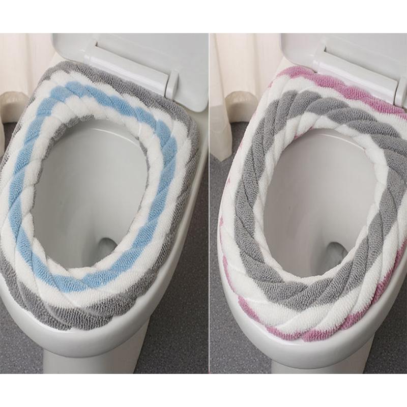 Creative Fun Toilet Cover Household Toilet Ring Thickened Plush Cushion Four Seasons Universal Washable