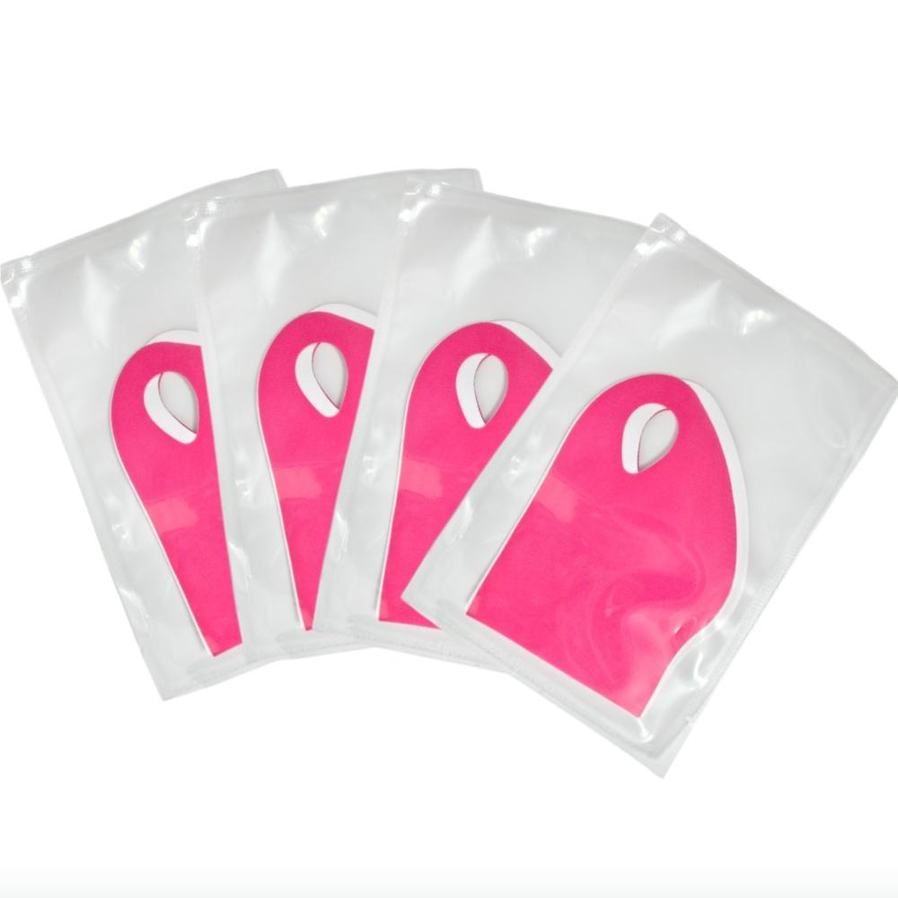 V-Line Jawline Lifting Bands - Double Chin Reducer & Face Toning Strap for Women, Portable Skin Tool 4Pack-Rose Red