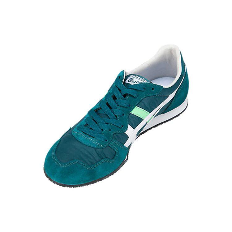 ONITSUKA TIGER Serrano Légères Confortables Amortissantes Antidérapantes Résistantes à l'Usure Chaussures Décontractées Basses Baskets Unisexes Vert 1183A237-300