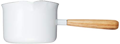 Posh Living PL Enamel Saucepan, Milk Pan, White, 680