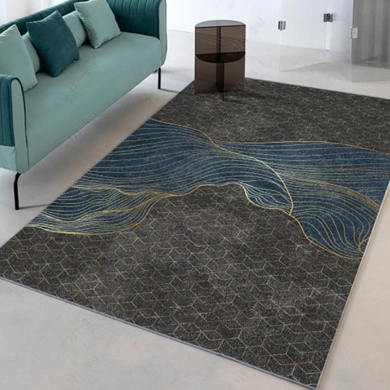 Living Room Carpet Abstract Bedroom Decor Plush Carpet Thickened Lounge Rug Non-slip Fluffy Soft Floor Mat