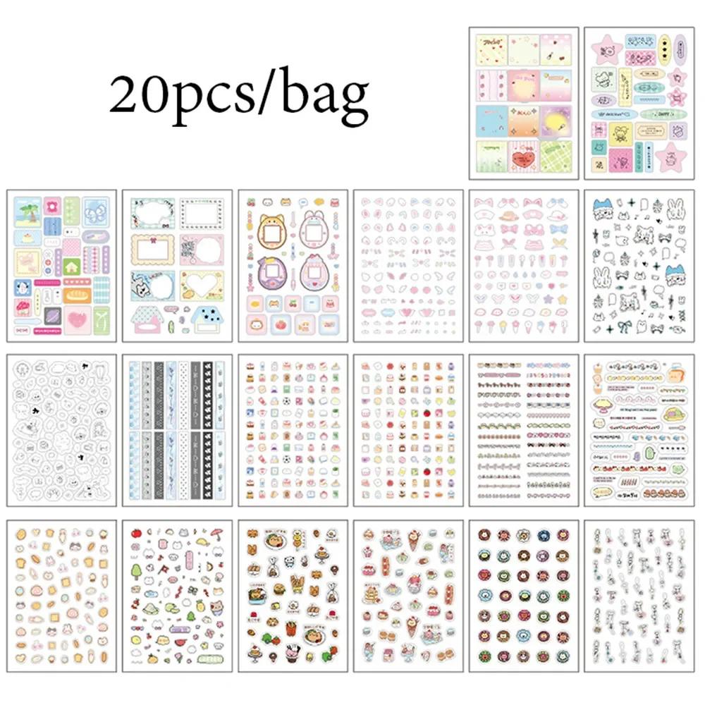 2Style 20Pcs/bag Colorful Time PET Cut Film Sticker Book DIY Handbook Scrapbook Photo Frame Envelope Phone Case