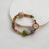 New high-grade colorful flower glaze beaded ceramic ethnic style girlfriend series jewelry