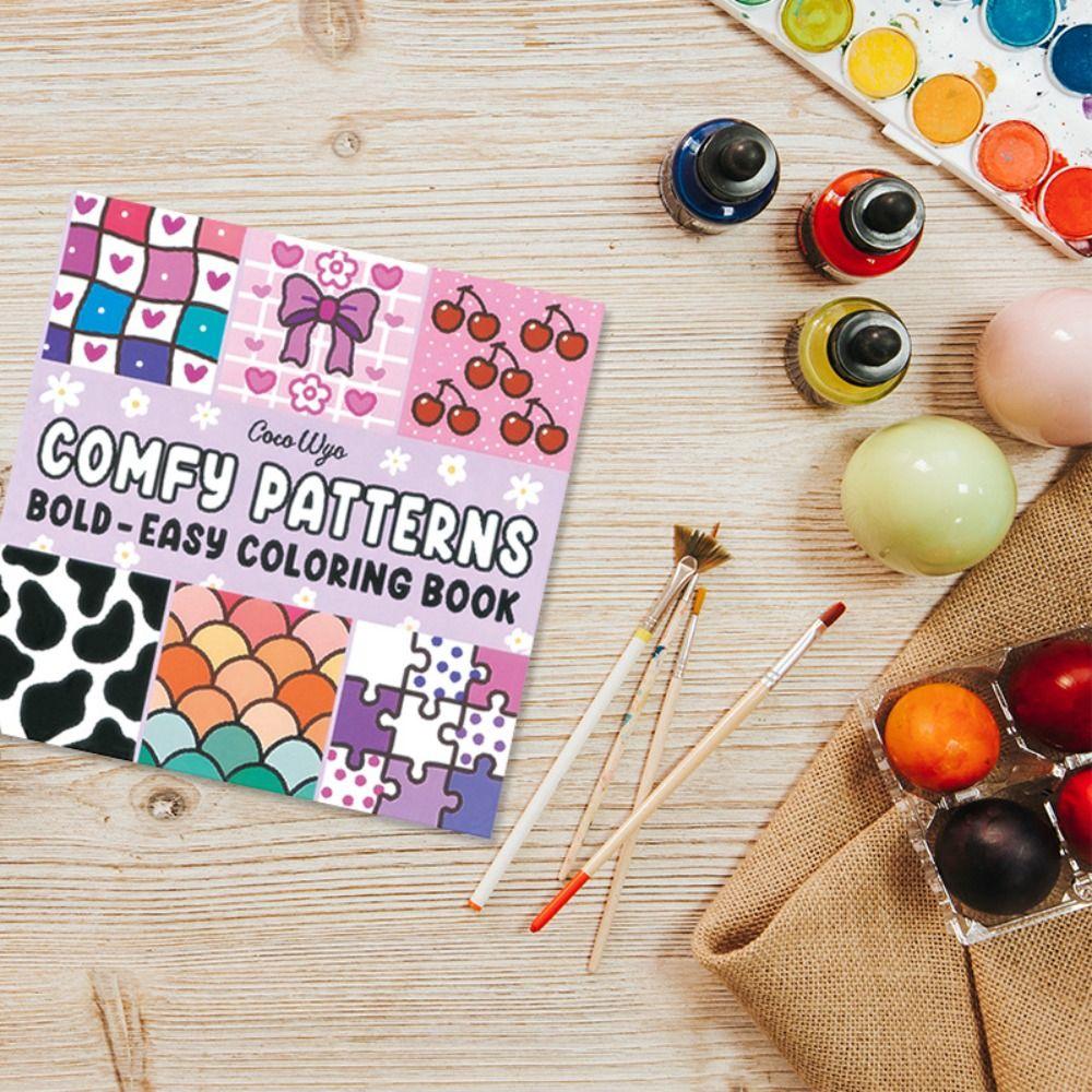 

Educational Spooky Cute Coloring Book Relax Filling Color Book Drawing Doodle Book Children style A