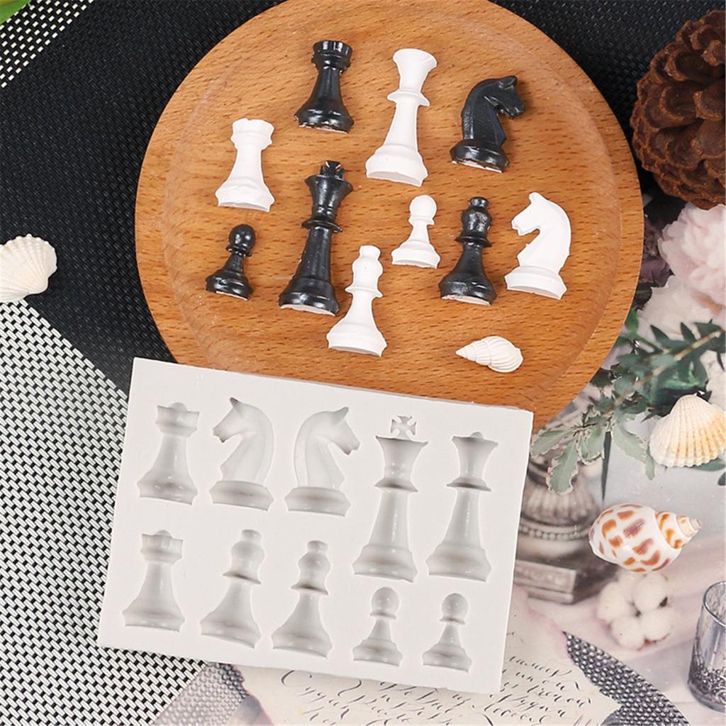 International Chess Silicone Mold Epoxy Resin Mold Chocolate Candy Jewelry Making Handmade Artcraft Mold Nonstick