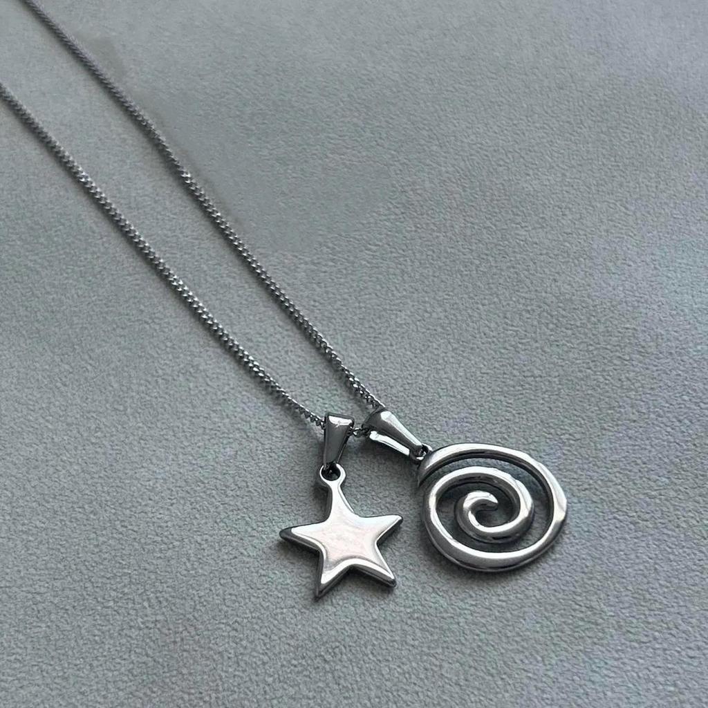 Bohemian Geometric Stainless Steel Pendant Necklace For Women Jewelry 2025 Trendy Accessories