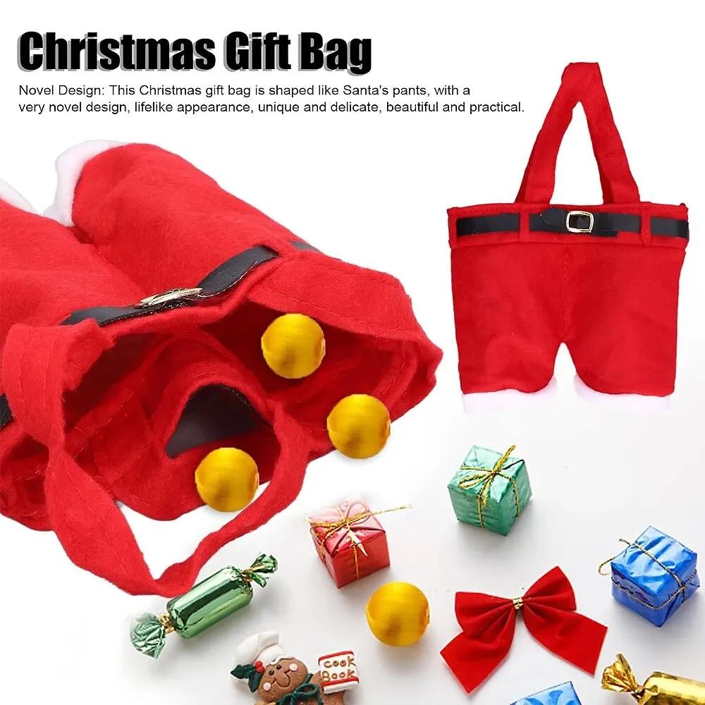 Christmas Gift Bag Eve Apple Package Cartoon Santa Claus Snowman Elk Merry Christmas Deco Candy Bag Handbag Happy New Year 1PC