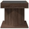 LED Coffee Table Brown Oak Effect 50x50x45 cm Wood Based Material
